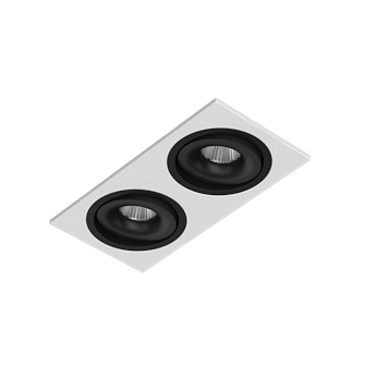 Встраиваемый поворотный светодиодный светильник MJ1006 SQ2 White-Black 4000K