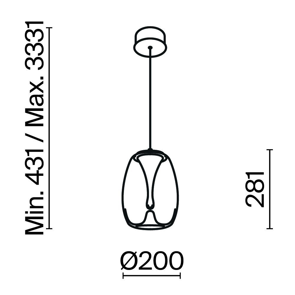 Подвесной светильник Всплеск / Splash 3000К 7Вт Подвесной светильник Maytoni MOD282PL-L8G3K — изображение 3