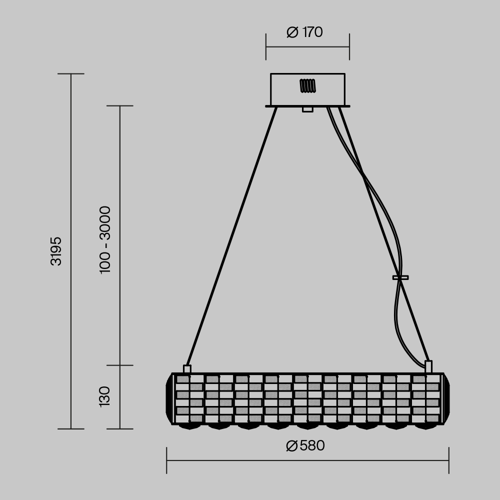 Подвесной светильник Кастелло / Castello 3000К 40Вт Подвесной светильник Maytoni MOD336PL-L120G3K — изображение 4