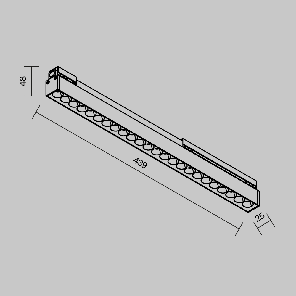 Уличный трековый светильник Точки / Points Exility IP 3000К 24Вт 36° черный Уличный трековый светильник Outdoor O-TR02-2-S-24WB3K — изображение 2