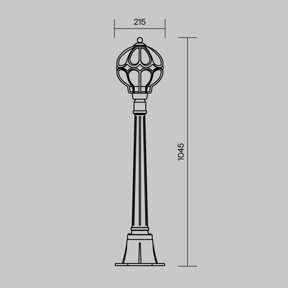 Ландшафтный светильник Виа / Via E27х1 60Вт IP 44 Ландшафтный светильник Outdoor O023FL-01G — изображение 2