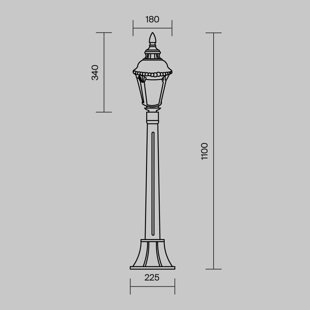 Ландшафтный светильник Гоири / Goiri E27х1 60Вт IP 44 Ландшафтный светильник Outdoor O028FL-01BZ — изображение 3