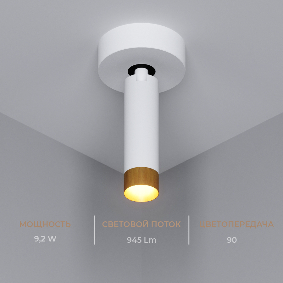 Накладной светодиодный светильник Ledron SAGITONY R1 S40 Dim Wooden White — изображение 3