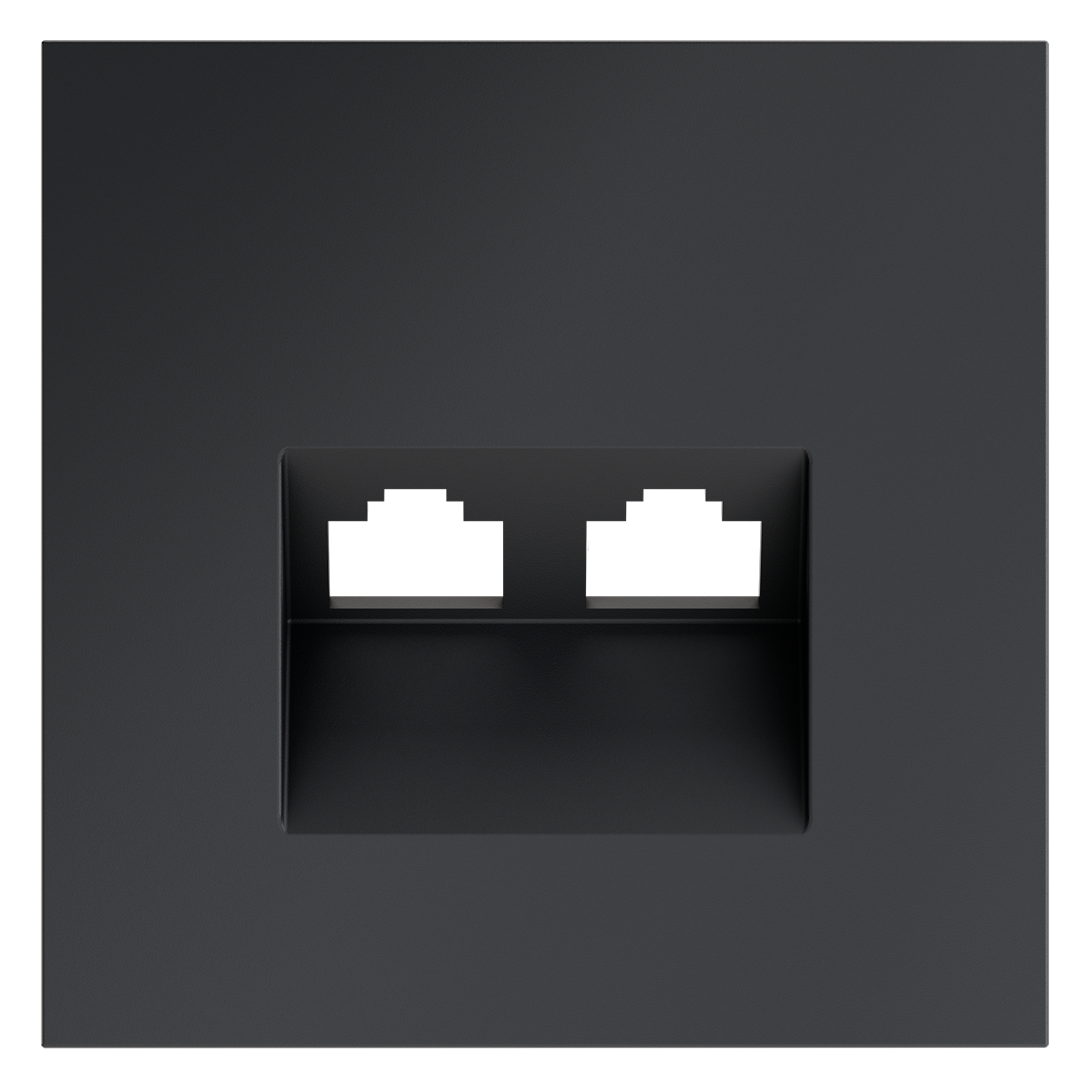 Накладка для розетки компьютерной двойной RJ45+RJ45 кат.6, S70 (графит) — изображение 3