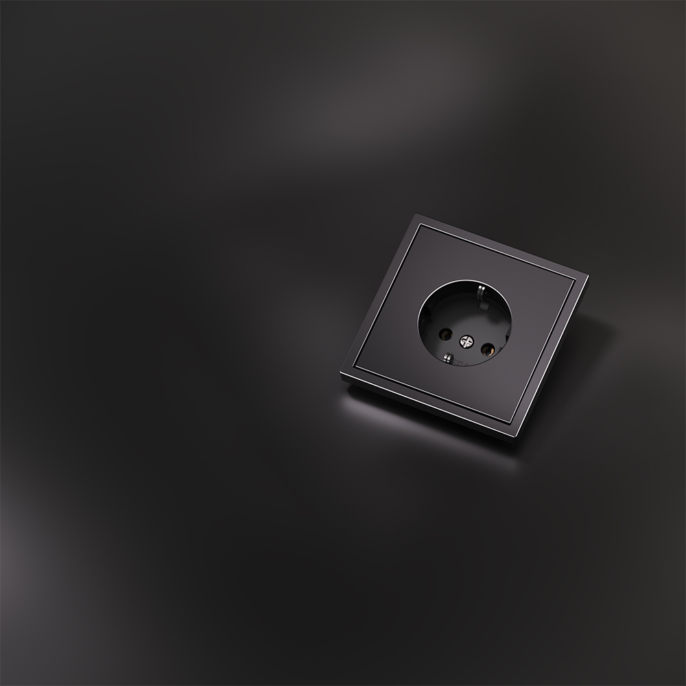 Накладка для розетки с заземлением, S70 Metal (антрацит) — изображение 3