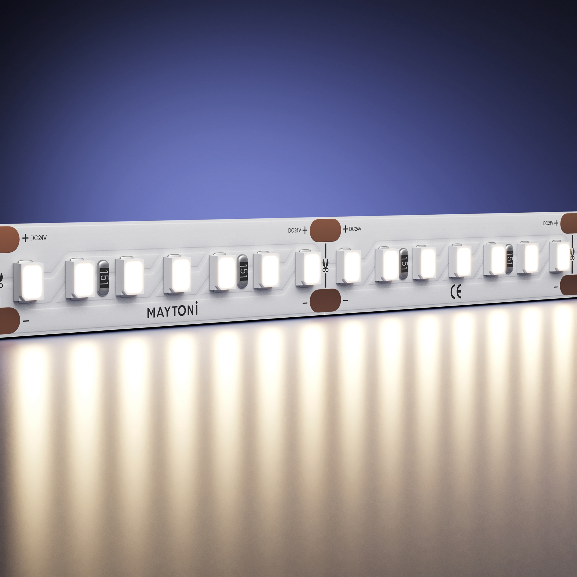 Светодиодная лента Ультра 24В 2835 17Вт/м 3000К 5м IP 20 201091 Светодиодная лента Led Strip 201091
