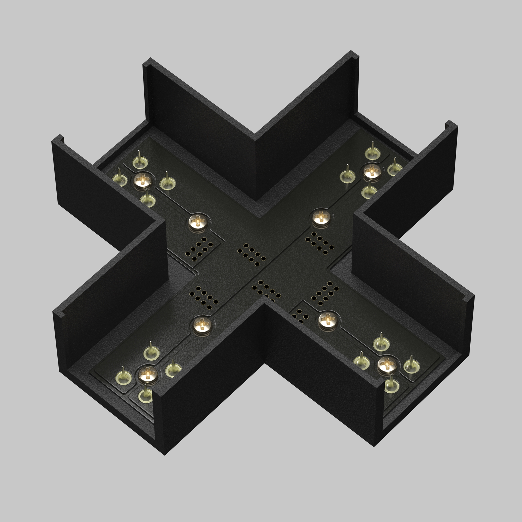 Коннектор питания X-образный Elasity Комплектующие для систем освещения с токоведущими элементами Technical TRA160CX-11B — изображение 2