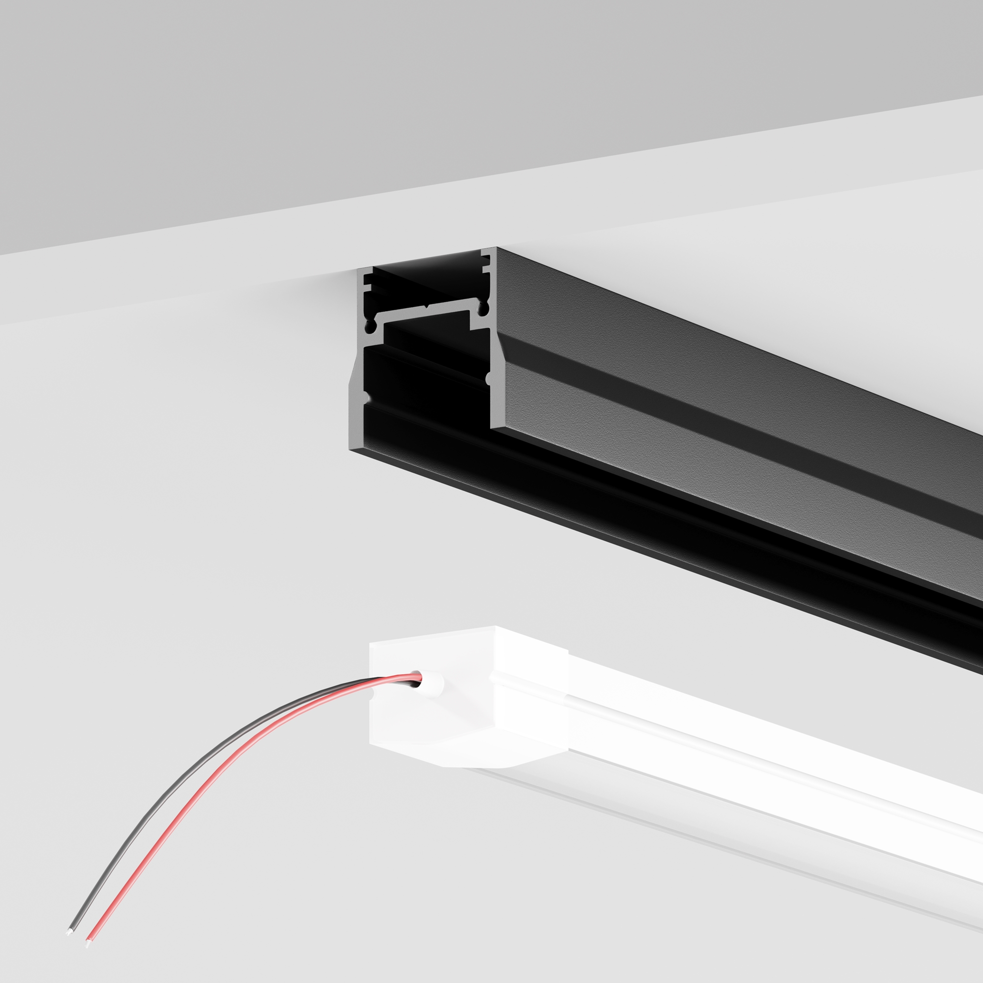 Профиль 3м Elasity IP накладной черный Профиль Outdoor O-TR001-P-B3M — изображение 2