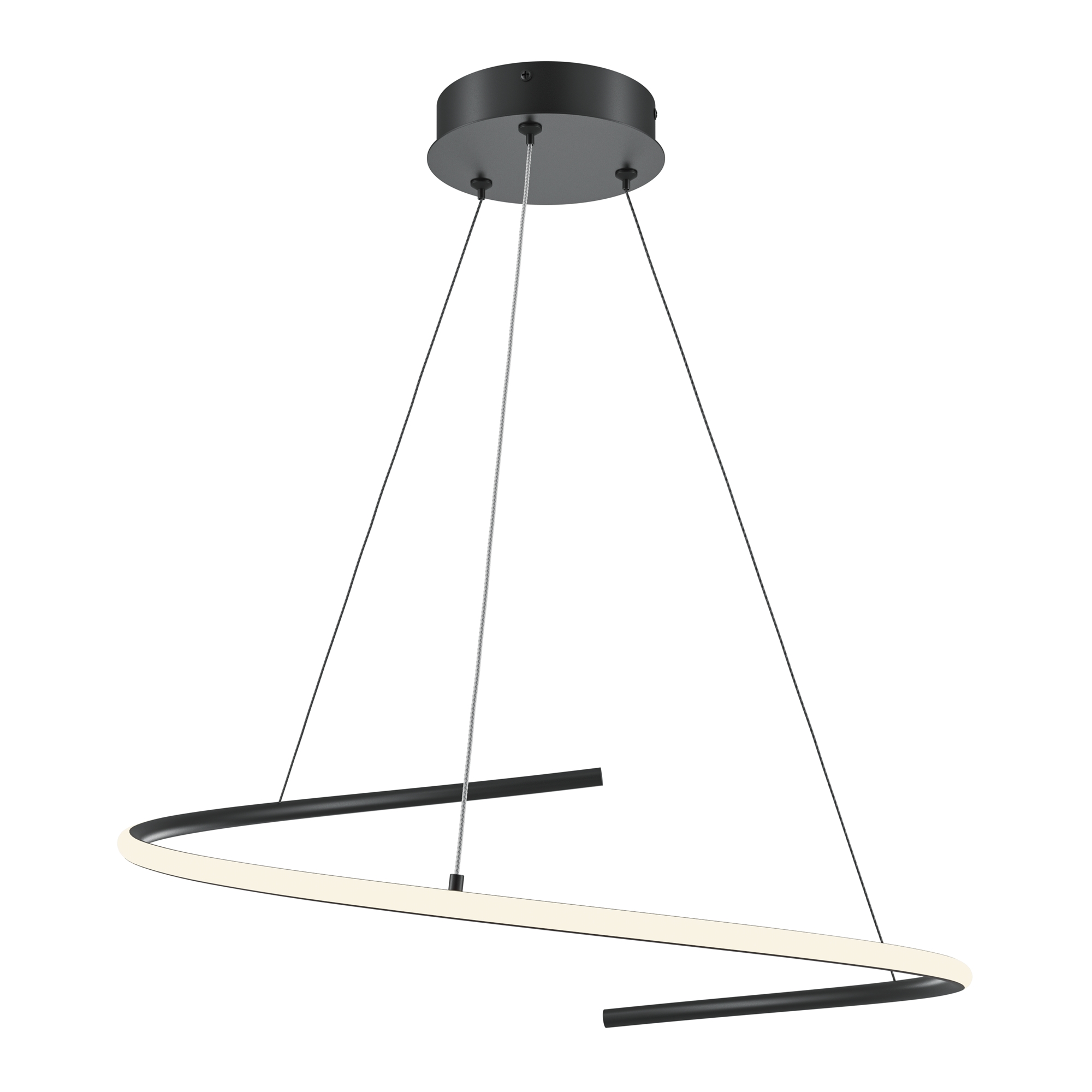 Подвесной светильник Изгиб / Curve 3000-4000К 31Вт Подвесной светильник Maytoni MOD242PL-L33BK