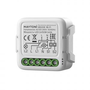Wi-Fi выключатель двухканальный 300Вт Выключатель Lighting control MS008