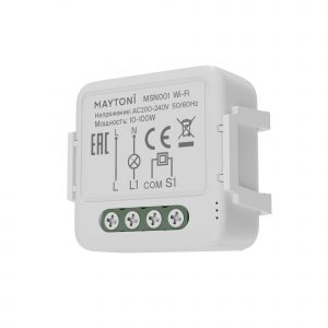 Wi-Fi выключатель одноканальный (без нуля) 100Вт Выключатель Lighting control MSN001