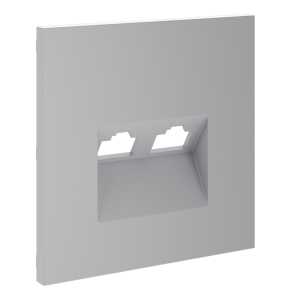 Накладка для розетки компьютерной двойной RJ45+RJ45 кат.6