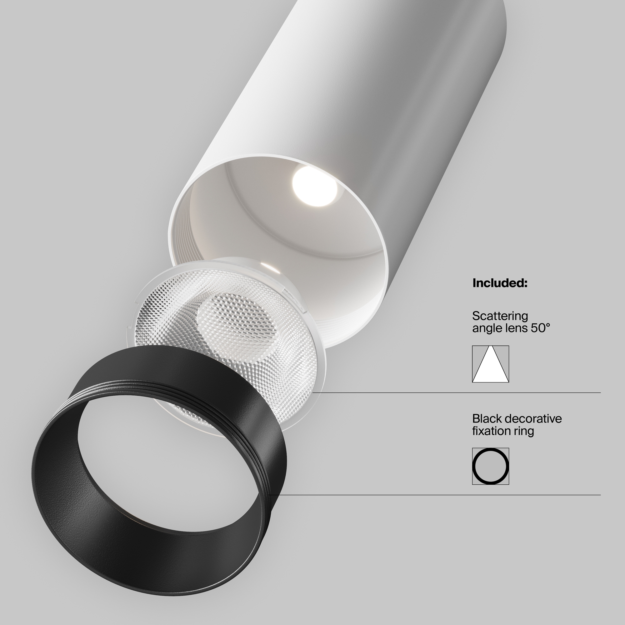 Трековый светильник Фокус / Focus LED Unity 3000K 12Вт 50° Dim Triac Трековый светильник Technical TR021-1-12W3K-W-D-W — изображение 2