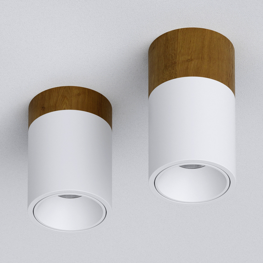 Накладной светодиодный светильник Ledron RINBOK 130 Wooden White — изображение 2