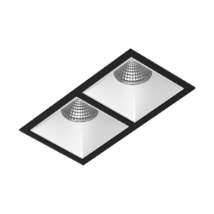 Встраиваемый светодиодный светильник Ledron RISE KIT 2 LED 4000K Black-White