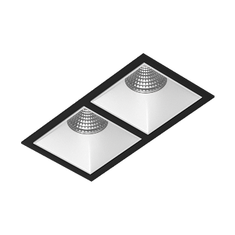 Встраиваемый светодиодный светильник Ledron RISE KIT 2 LED 4000K Black-White
