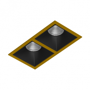 Встраиваемый светодиодный светильник Ledron RISE KIT 2 LED 4000K Gold-Black