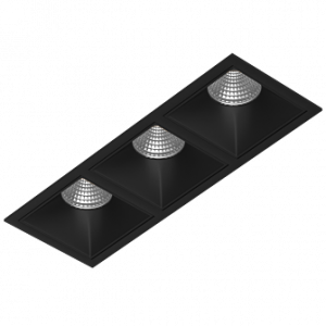 Встраиваемый светодиодный светильник Ledron RISE KIT 3 LED 4000K Black
