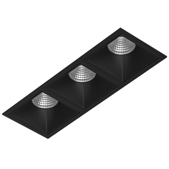 Встраиваемый светодиодный светильник Ledron RISE KIT 3 LED 4000K Black