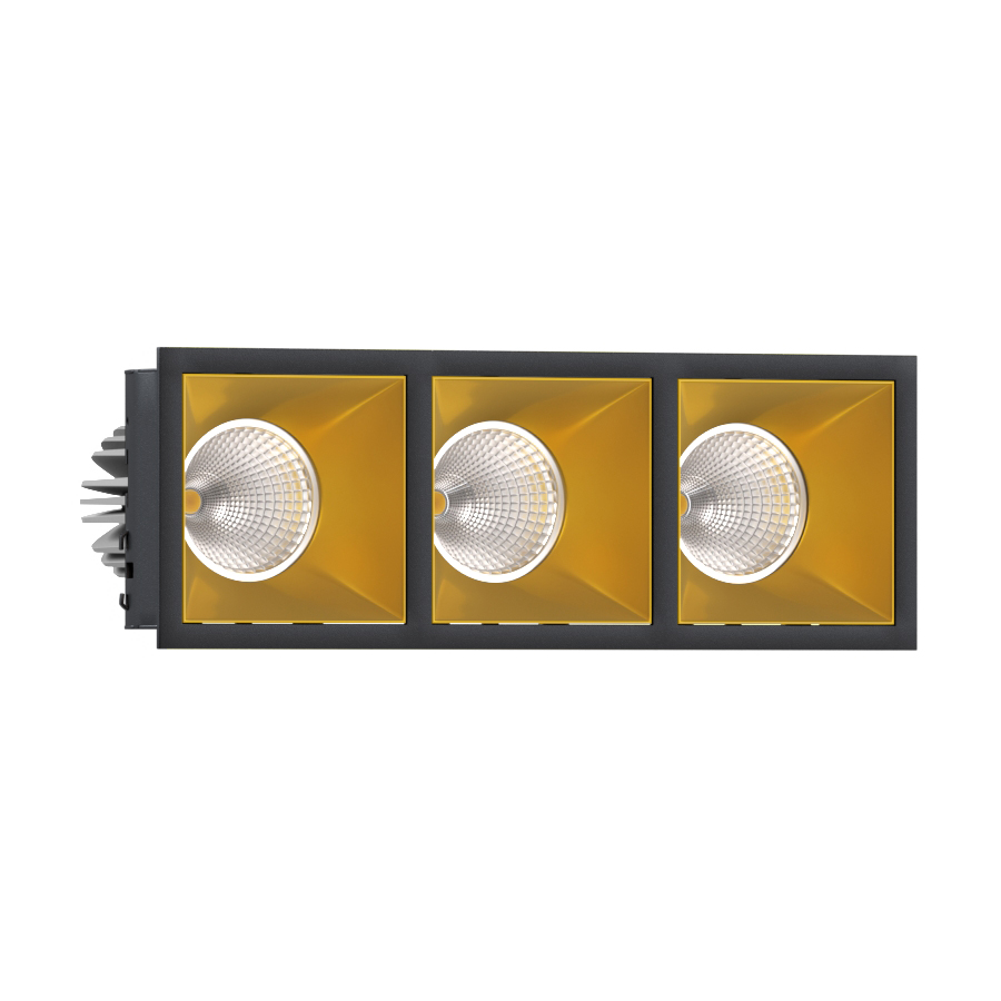 Встраиваемый светодиодный светильник Ledron RISE KIT 3 LED 3000K Black-Gold — изображение 2