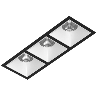 Встраиваемый светодиодный светильник Ledron RISE KIT 3 LED 4000K Black-White