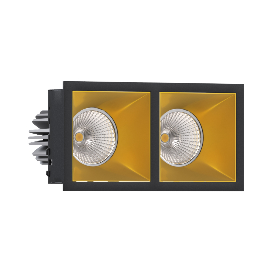 Встраиваемый светодиодный светильник Ledron RISE KIT 2 LED 3000K Black-Gold — изображение 2