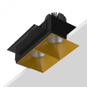 Встраиваемый светодиодный светильник Ledron RISE SQ H KIT2 LED 4K Gold