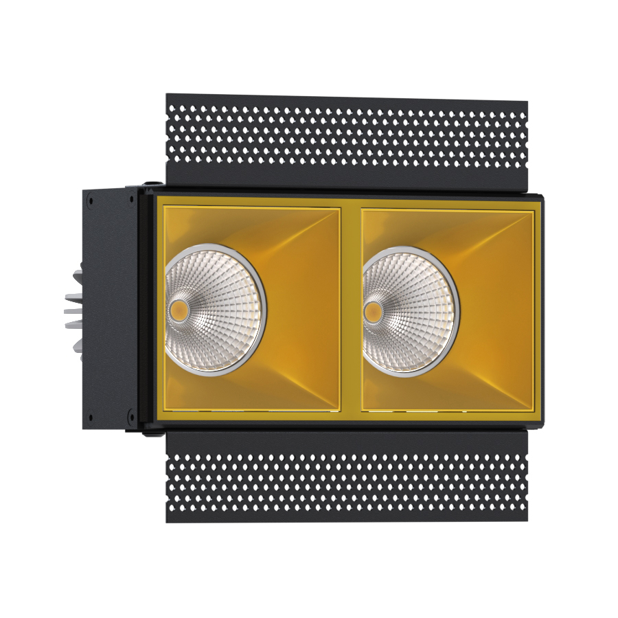 Встраиваемый светодиодный светильник Ledron RISE SQ H KIT2 LED 3K Gold — изображение 2