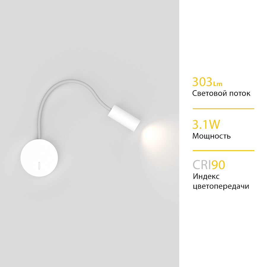 Настенный светодиодный светильник Ledron S30 GN READING White — изображение 3