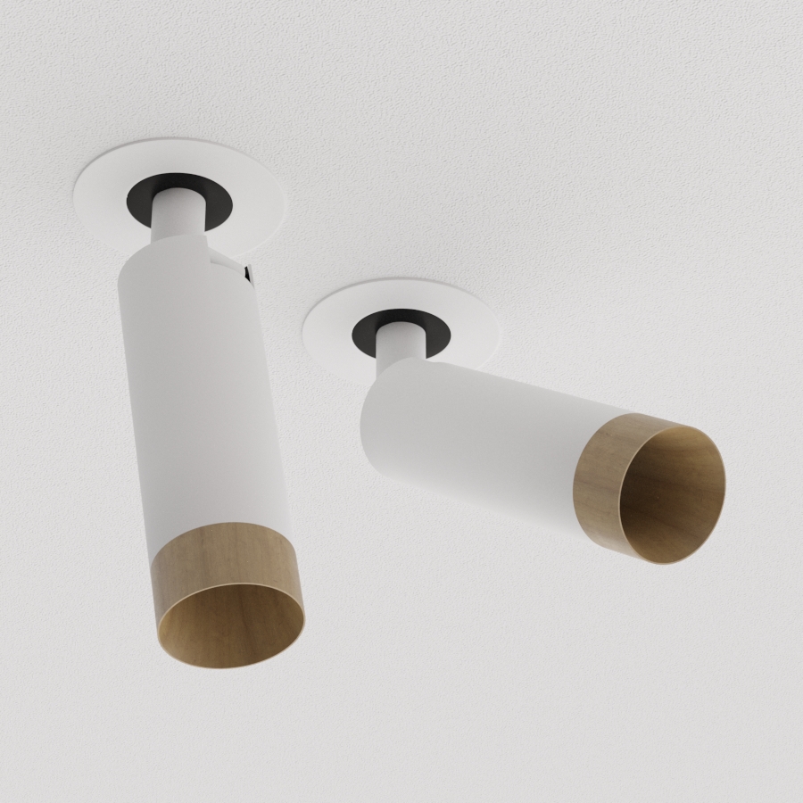 Встраиваемый светодиодный светильник Ledron SAGITONY R Basic S40 Wooden White — изображение 2