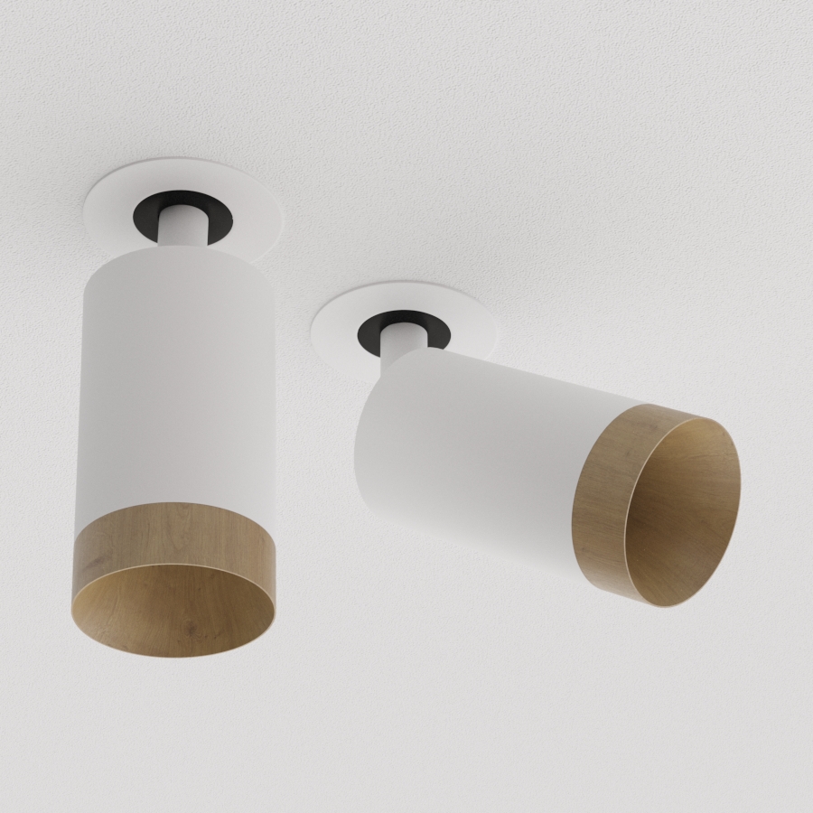 Встраиваемый светодиодный светильник Ledron SAGITONY R Basic S60 Wooden White — изображение 2
