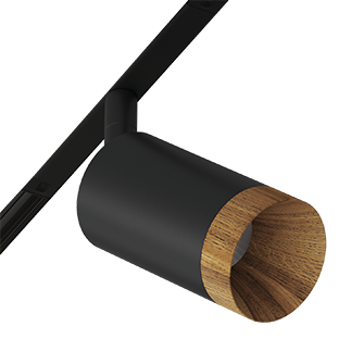 Светодиодный светильник для магнитной системы Ledron Sagi S60 Wooden Zigbee Black 4000K