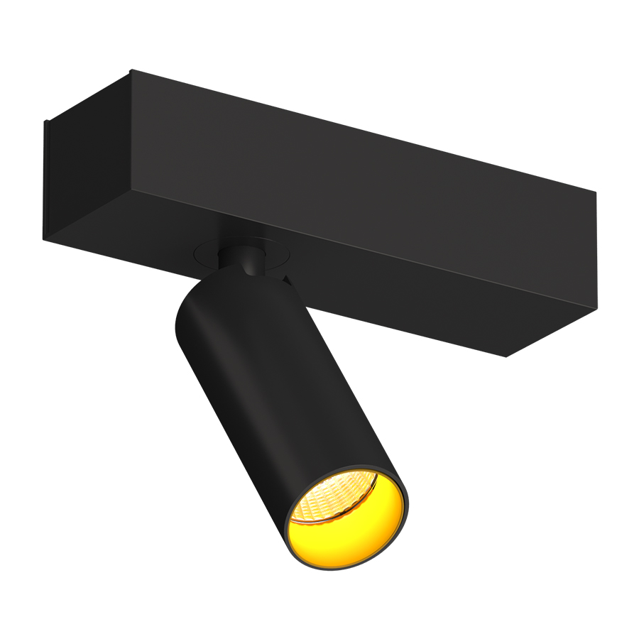 Накладной поворотный светодиодный светильник Ledron SAGITONY E S40 Black-Gold — изображение 2