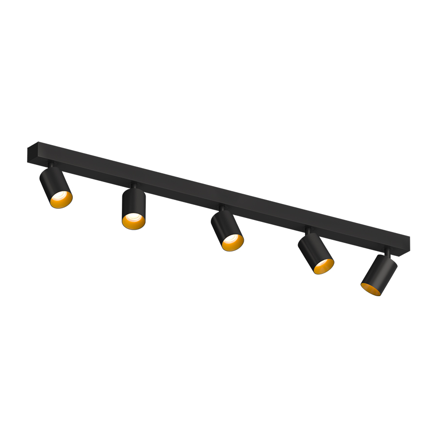 Накладной поворотный светодиодный светильник Ledron SAGITONY E5 S60 Dim Black-Gold — изображение 2