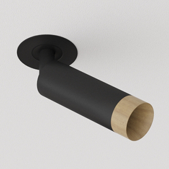 Встраиваемый светодиодный светильник Ledron SAGITONY R Basic S40 Wooden Black