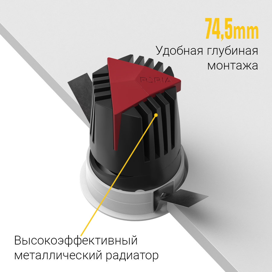 Встраиваемый светодиодный светильник Starship Frame White 7W Zigbee — изображение 3