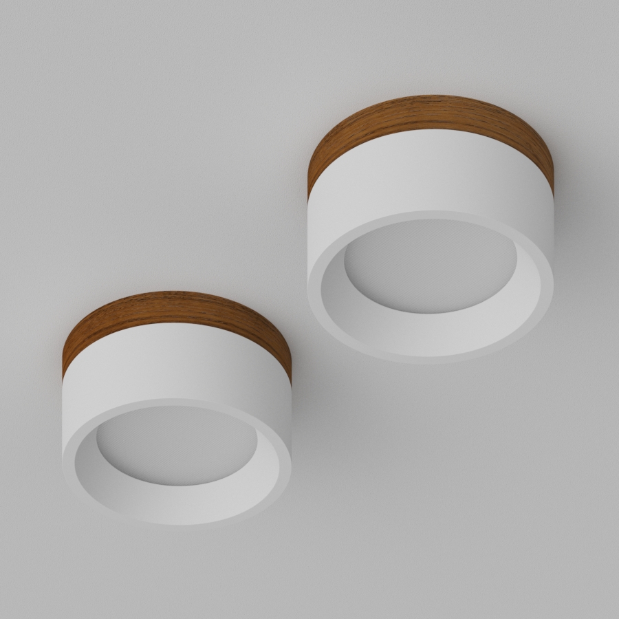Накладной светодиодный светильник Ledron SUITABLE LARGE Wooden White — изображение 2