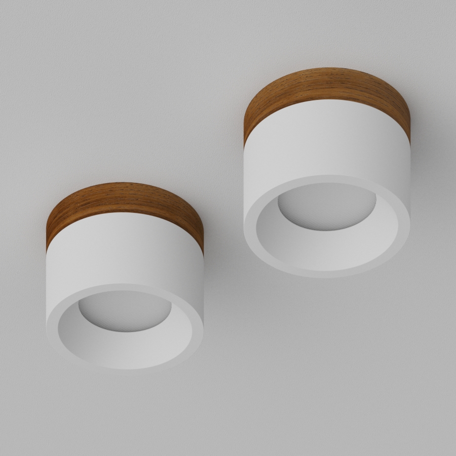 Накладной светодиодный светильник Ledron SUITABLE MIDDLE Wooden White — изображение 2