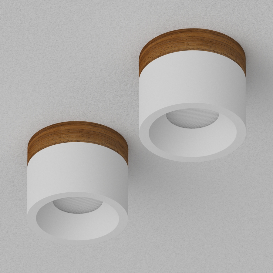 Накладной светодиодный светильник Ledron SUITABLE MINI Wooden White — изображение 2