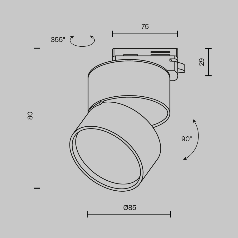Трековый светильник Онда / ONDA Unity 3000K 12Вт 120° Трековый светильник Technical TR007-1-12W3K-W-1 — изображение 2
