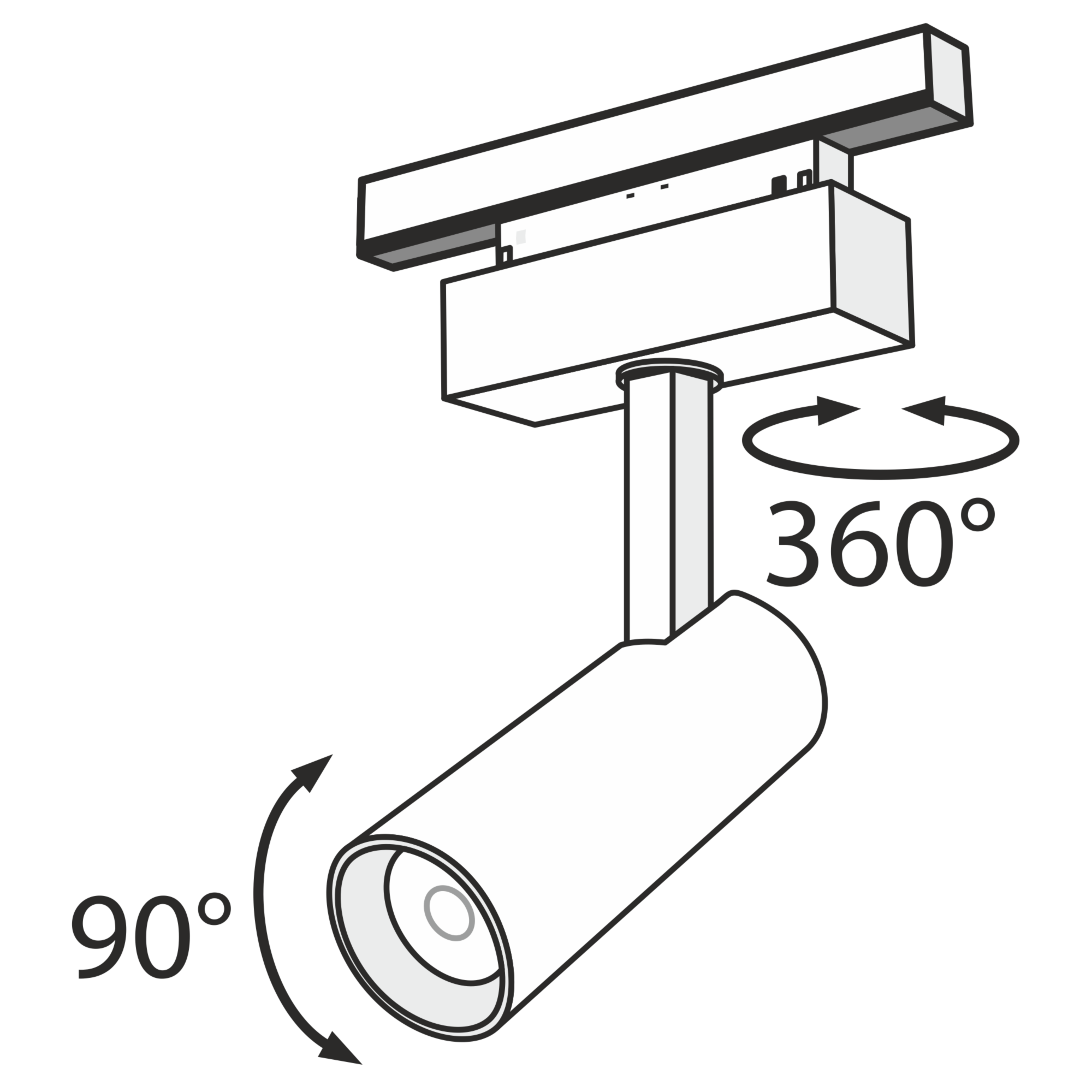 Трековый светильник Фокус / Focus Led S35 4000K 9Вт 24° Трековый светильник Technical TR019-2-10W4K-B — изображение 2