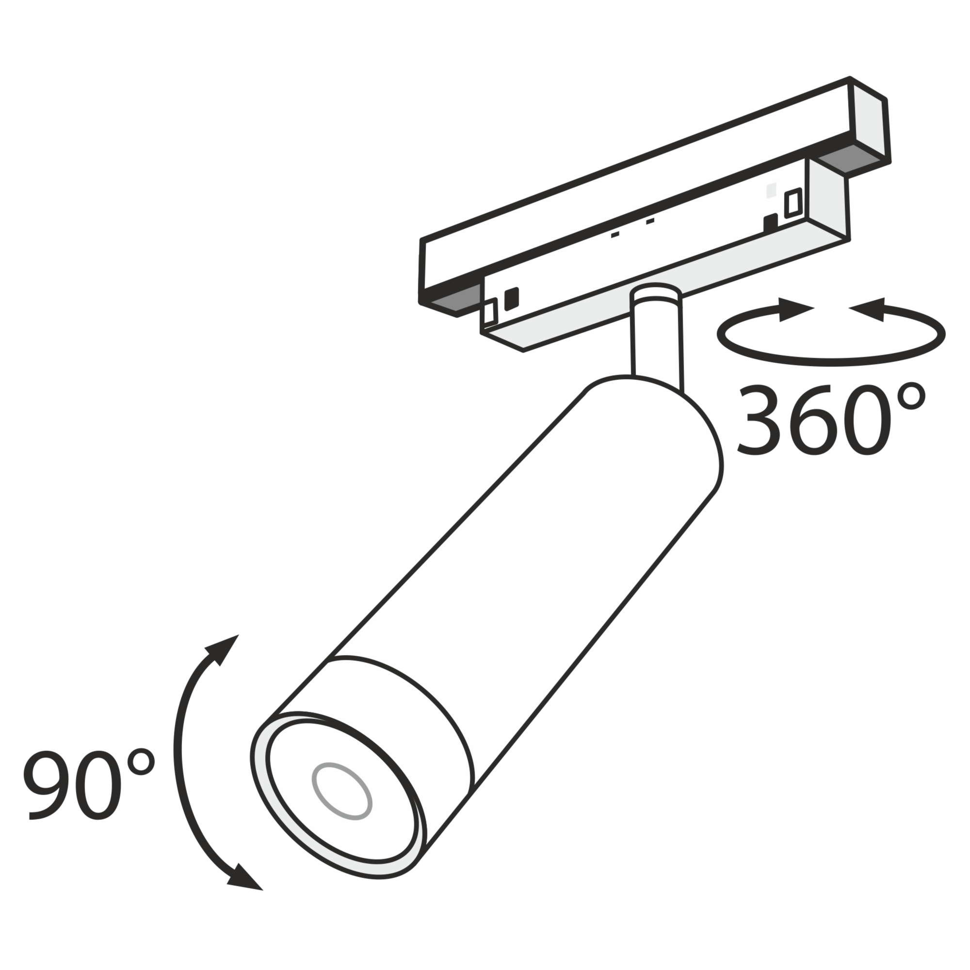 Трековый светильник Фокус / Focus Led S35 3000K 7Вт 24° Трековый светильник Technical TR019-2-7W3K-B — изображение 2