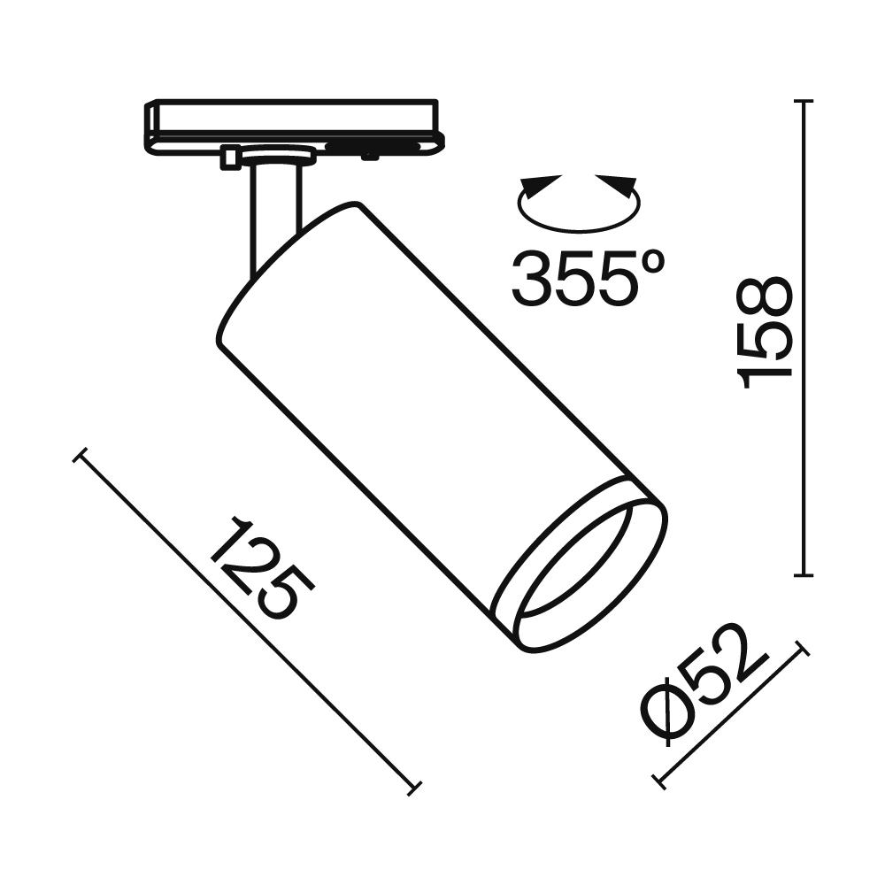 Трековый светильник Фокус / Focus LED Unity 4000K 12Вт 50° Трековый светильник Technical TR021-1-12W4K-W-W — изображение 4