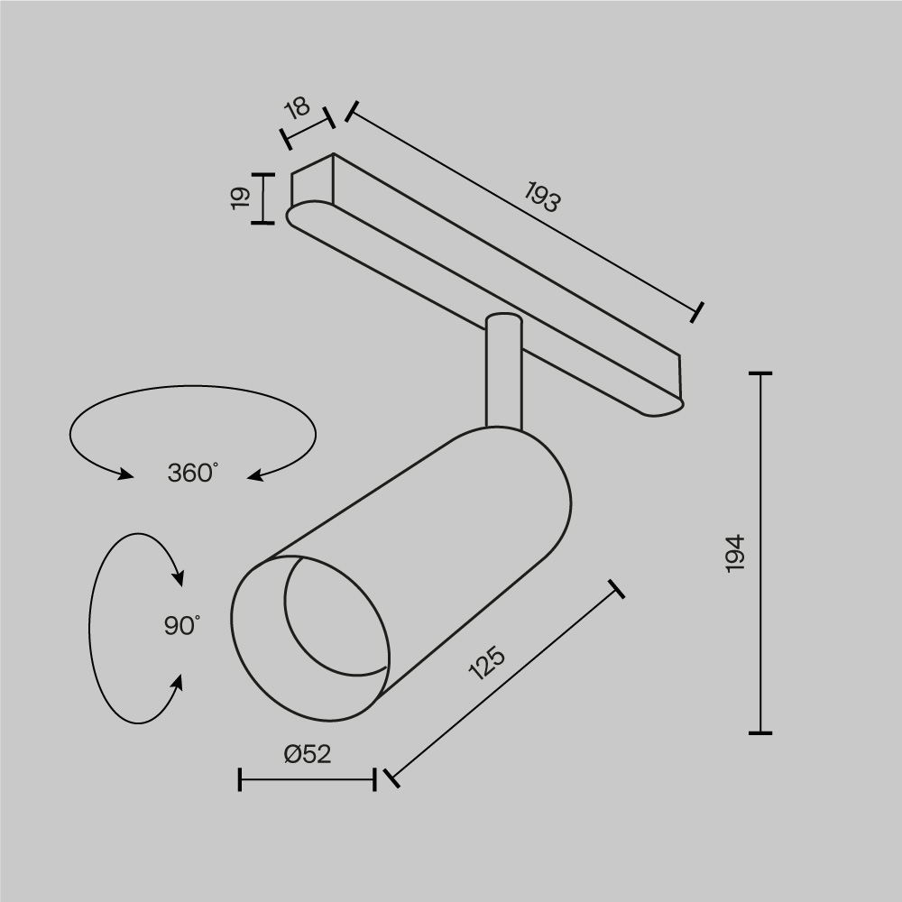 Трековый светильник Фокус / Focus Led Exility 2700K 12Вт 36° Трековый светильник Technical TR032-2-12W2.7K-M-B — изображение 4
