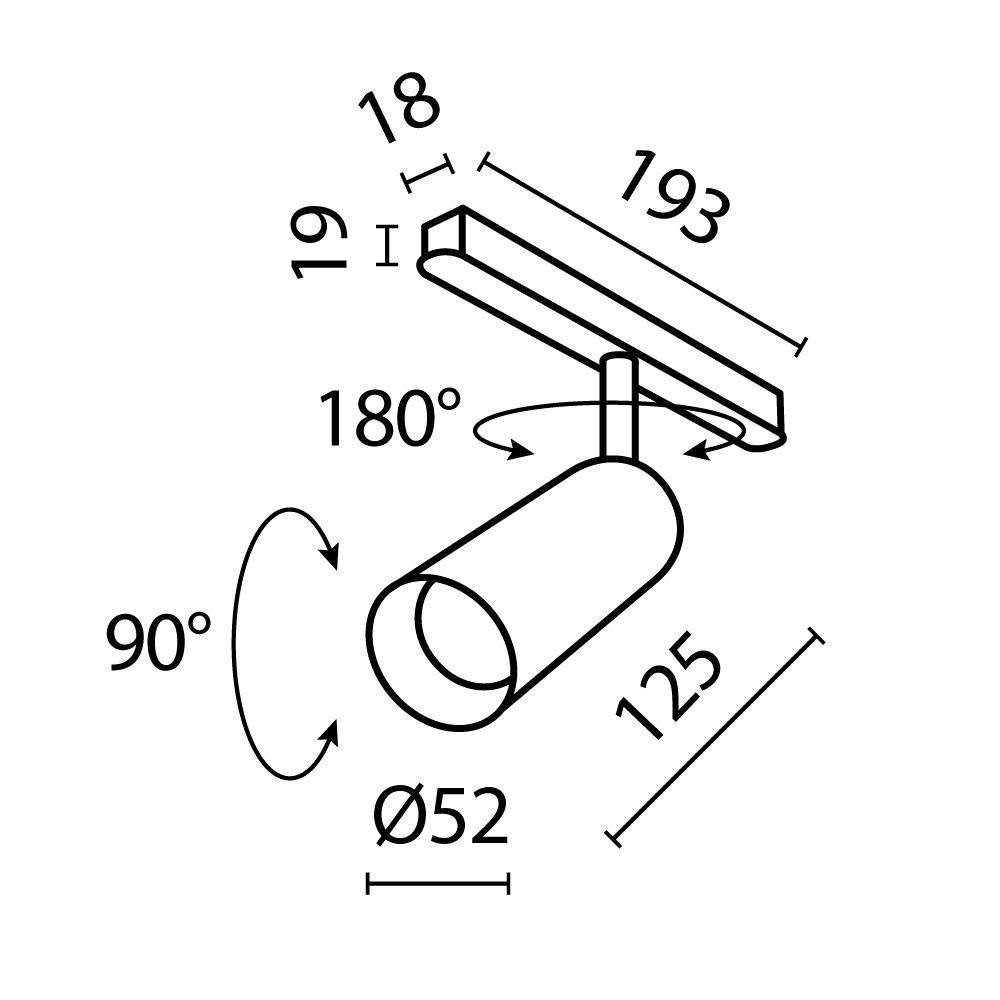 Трековый светильник Фокус / Focus Led Exility 4000K 12Вт 24° Трековый светильник Technical TR032-2-12W4K-S-B — изображение 4