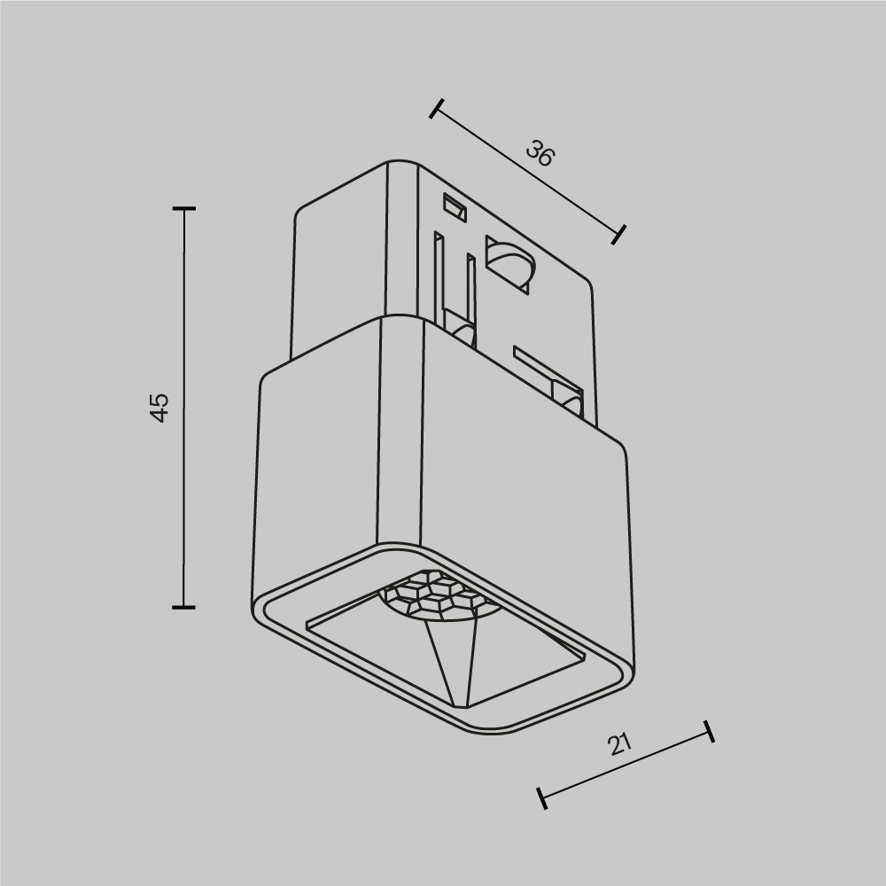 Трековый светильник Точки / Points S Exility 4000K 2Вт 24° Трековый светильник Technical TR100-2-2W4K-S-W — изображение 2