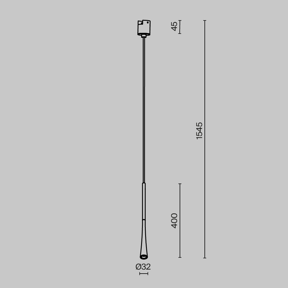 Трековый светильник Стан / Waist Elasity 3000К 7Вт 38° Трековый подвесной светильник Technical TR167-1-7W3K-M-B — изображение 2