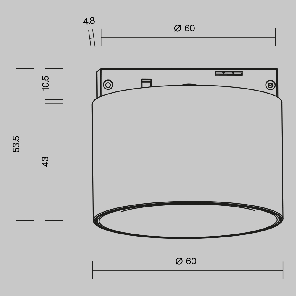 Трековый светильник Альфа С / Alfa S Levity 2700К 5Вт 36° Трековый светильник Technical TR188-1-5W2.7K-M-B — изображение 3