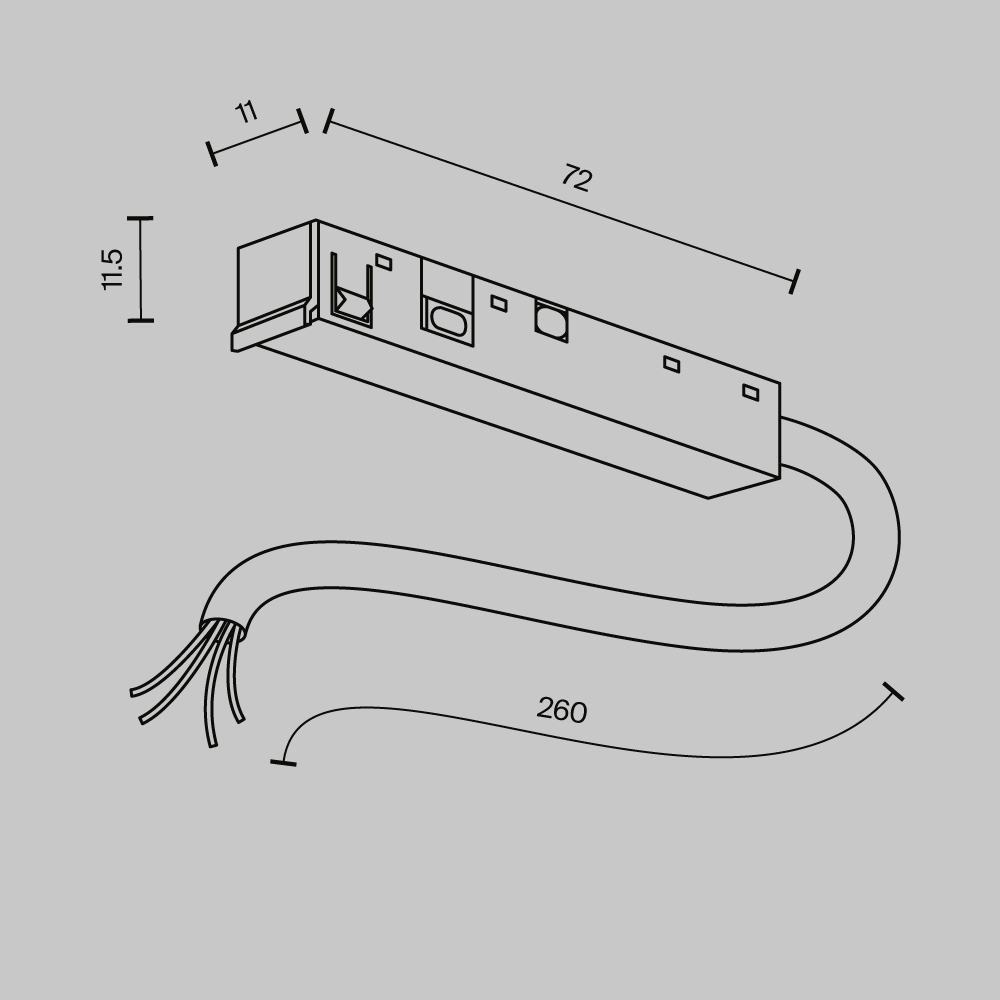 Ввод питания Exility X, черный Комплектующие для трековой системы Technical TRA239B-42B — изображение 4