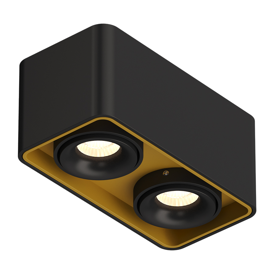 Накладной поворотный светодиодный светильник Ledron TUBING 2 Black-Gold — изображение 2